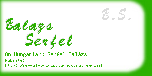 balazs serfel business card